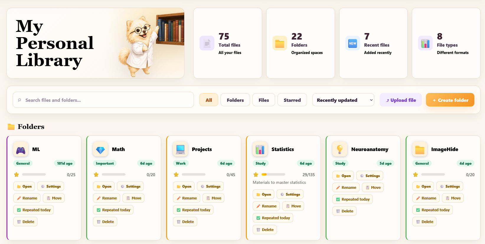 KonniePaw personal learning library
